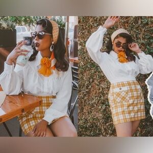Belle Poque Retro Plaid Skirt